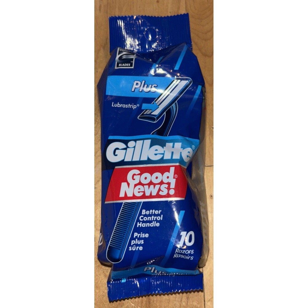Gillette Good News Plus Lubrastrip Disposable Razors 10 Pack New Sealed USA 2000